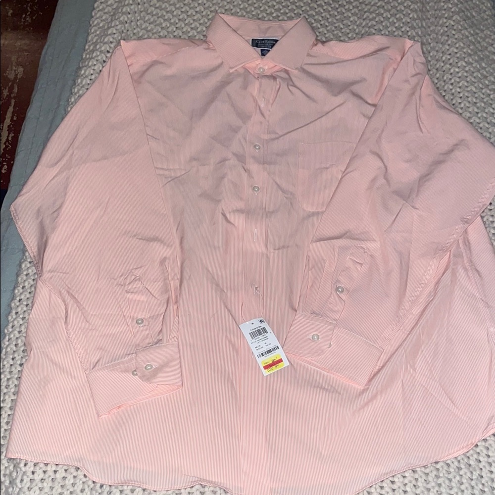 Club Room Orange Striped Dress Shirt